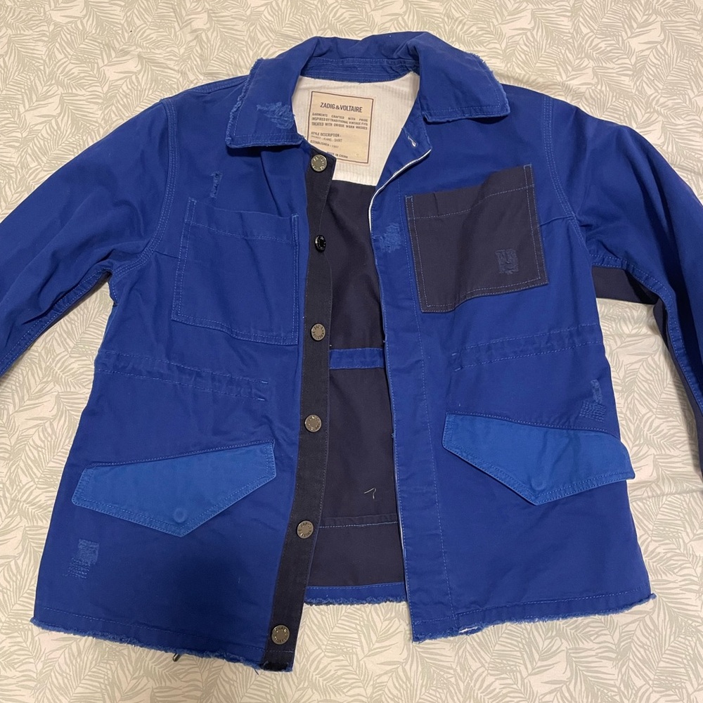 Zadig & Voltaire Blue Jacket Small NWT